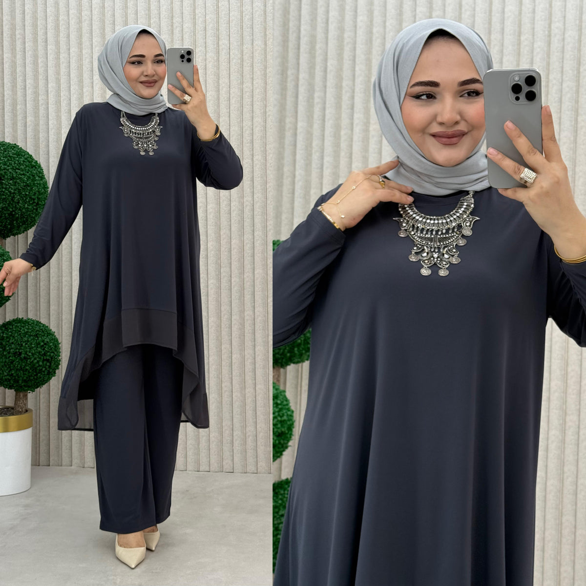 Zerrin Takım Sifon Detaylı Takım