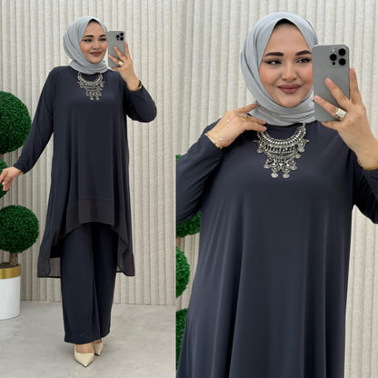 Zerrin Takım Sifon Detaylı Takım